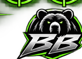 The original metallic BB and grizzly bear emblem